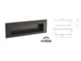Maniglia Incasso MA25 Interasse 128 mm.150x46 varie finiture | Mital